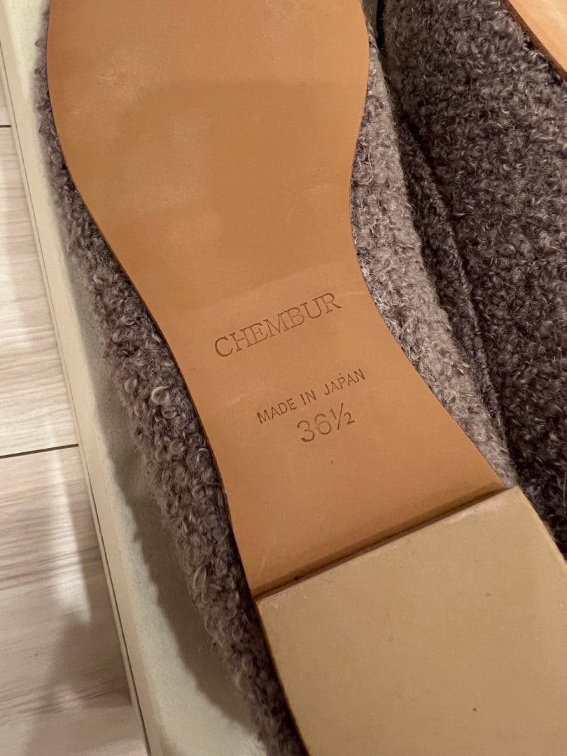 未使用✨chembur チェンバー フラットシューズ ボア 23h 23.5 - メルカリ