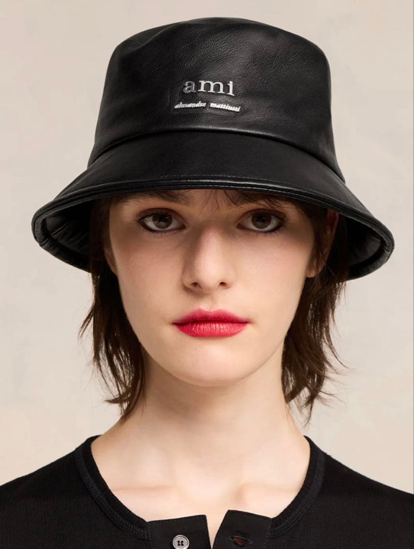 レザー バケットハット 黒　アミパリス　ami 楽天市場】アミ AMI メンズ レディース バケットハット AMI DE COEUR