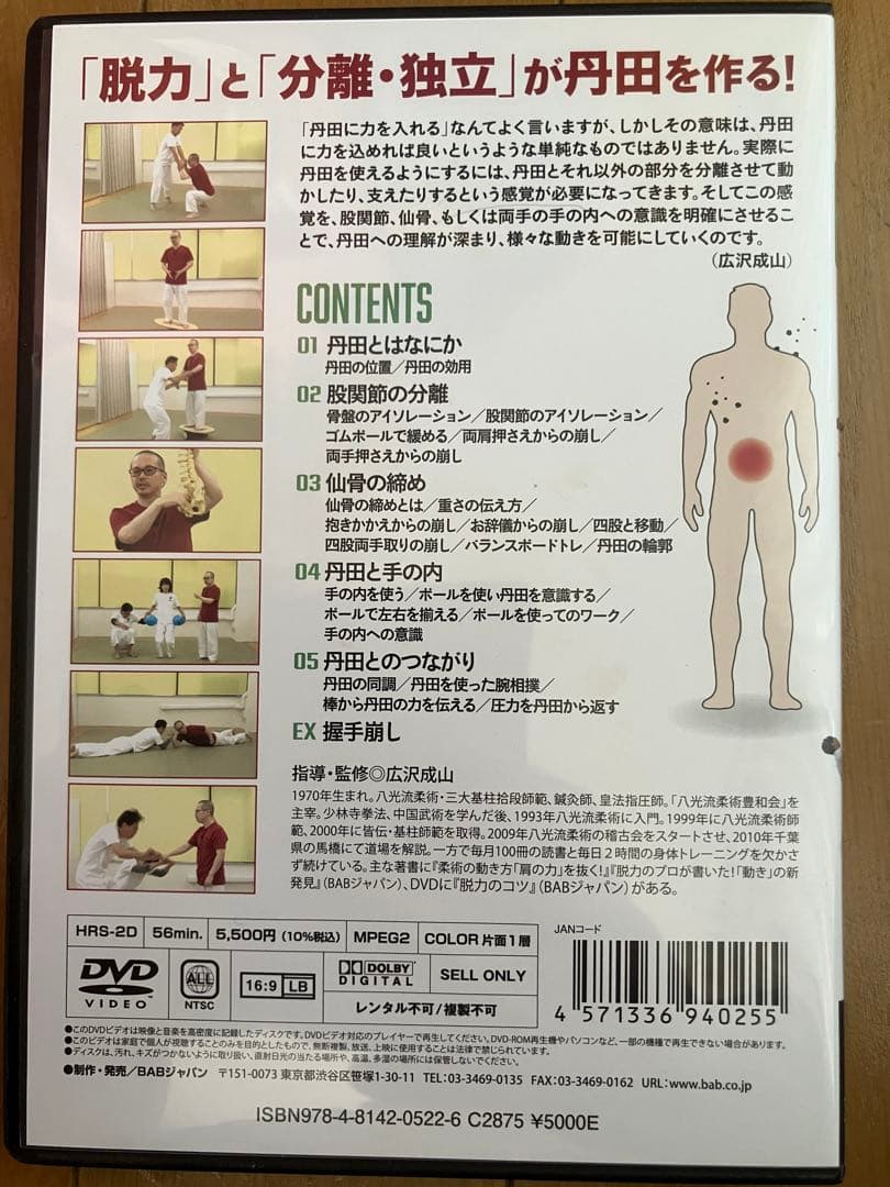 【DVD】脱力のコツ×1、丹田のコツ×1 (広沢成山)