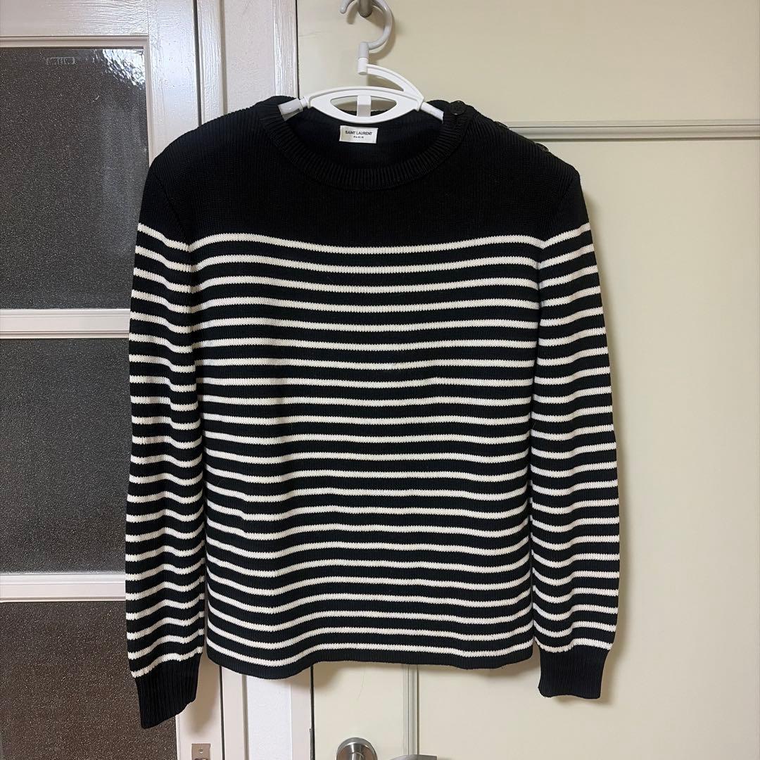 SAINT LAURENT ボーダーニット Saint Laurent Paris/サンローランパリ】ベーシックなボーダーニットの
