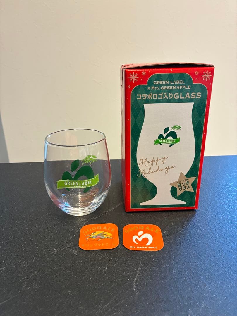 グリーンラベル ミセスコラボロゴ入りグラスセット - メルカリ