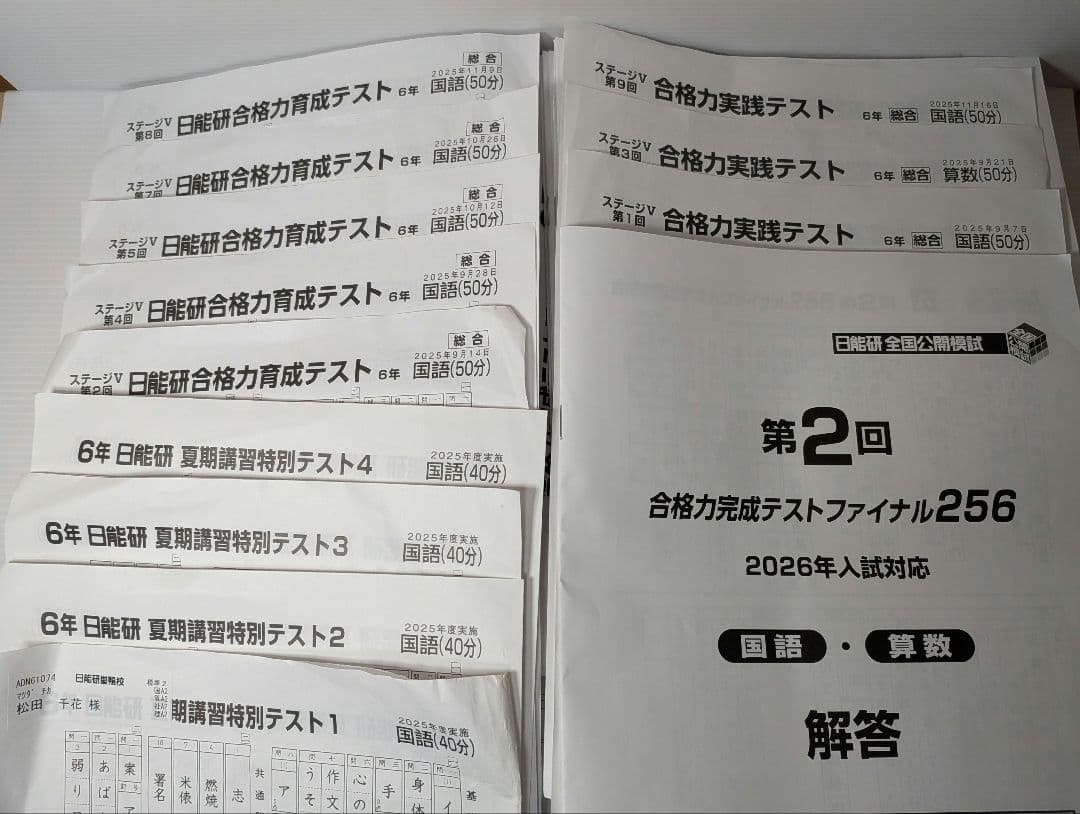 日能研 2025年 6年 夏期特別講習 合格力育成・実践 ファイナル 計13冊