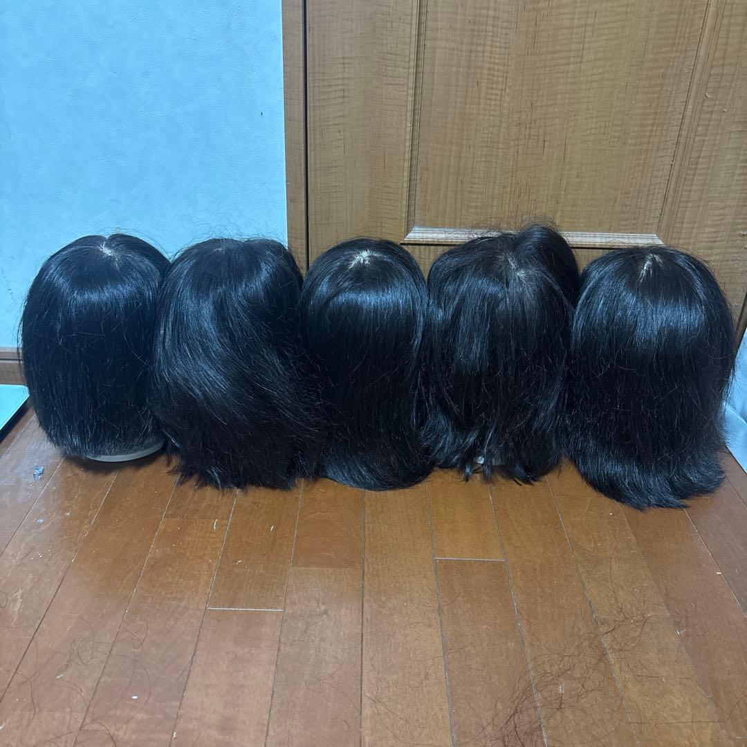 人毛ウィッグ5体セット 東京チャーム カット練習用 - メルカリ