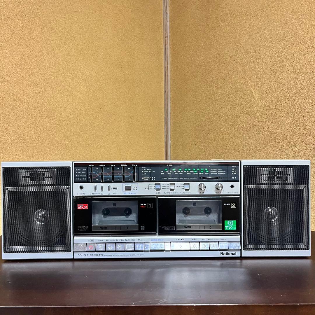 デ*ォ様 ダブルカセットデッキ　ナショナル　RX-CW51 National/ナショナル/ラジカセ/ダブルカセットデッキ/RX-F11 - メルカリ