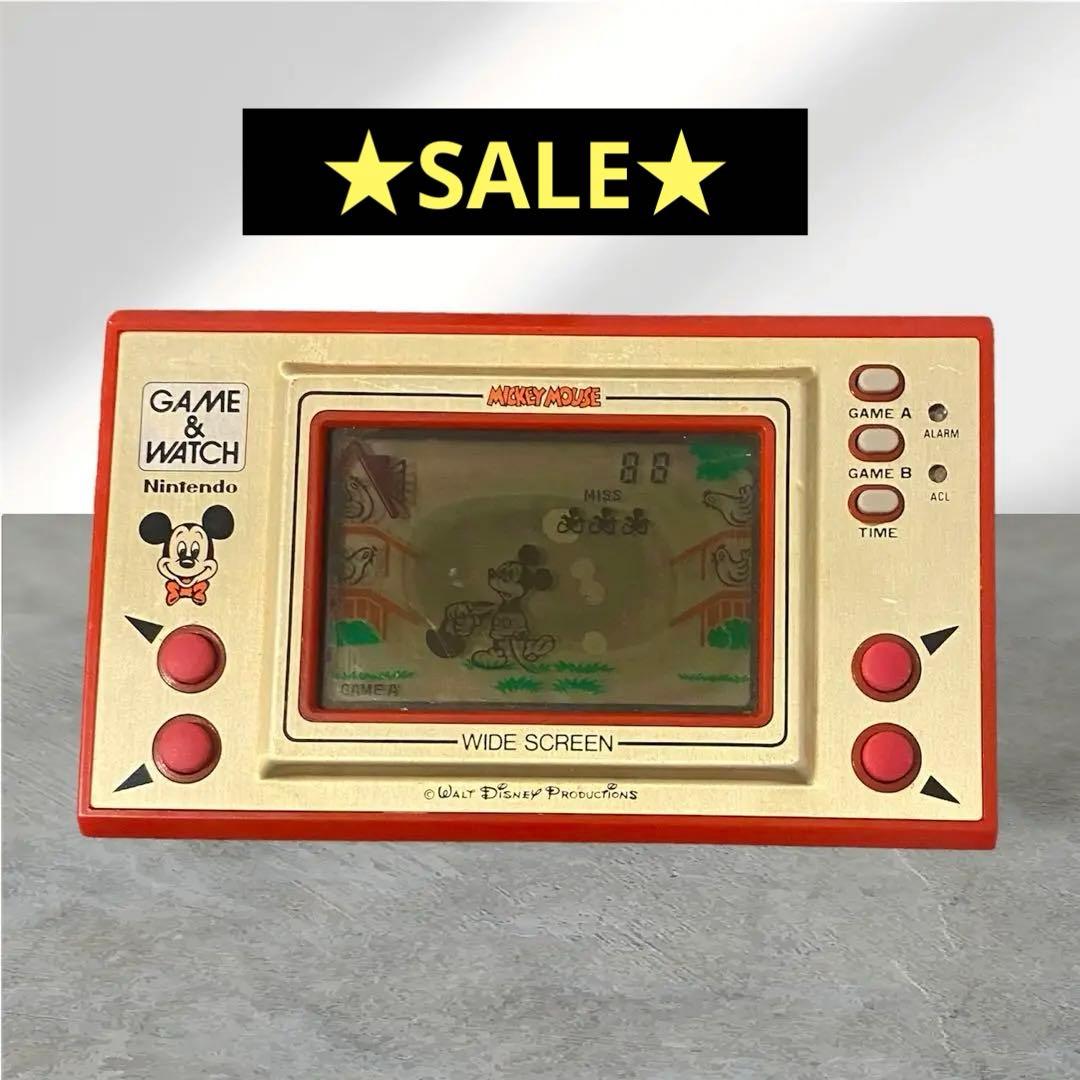 ビンテージ】動作確認済み☆ゲームウォッチ 任天堂ミッキーマウスの