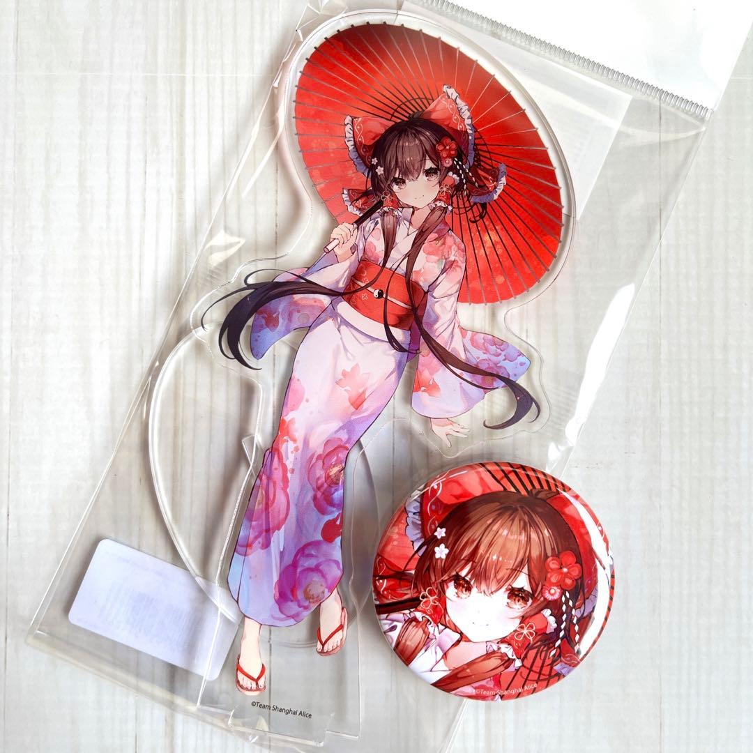 博麗霊夢 東方Project 浴衣 アクリルスタンド 缶バッジ フィギュア