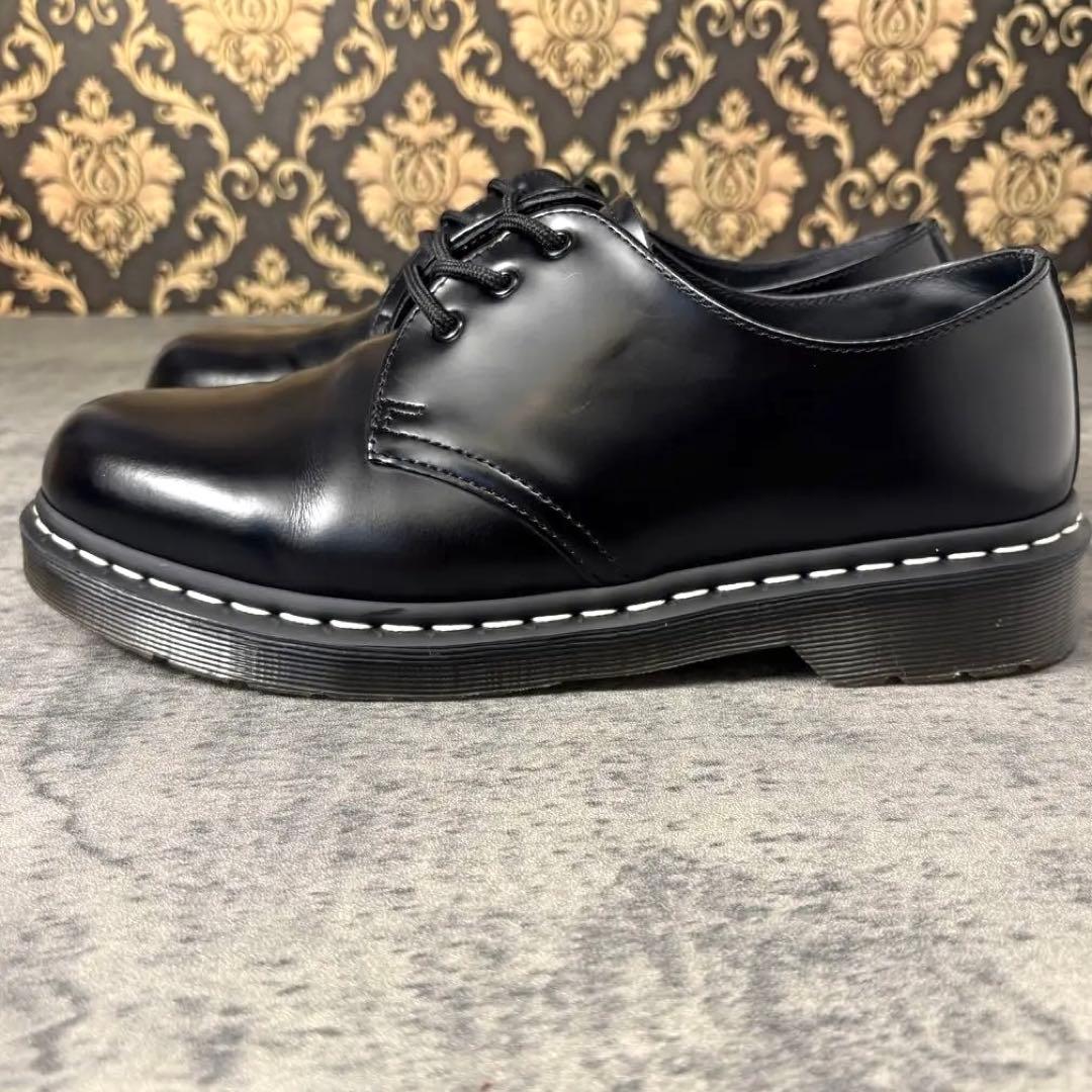 美品】UK8 (27cm)ドクターマーチン 1461 WS ホワイトステッチ - メルカリ