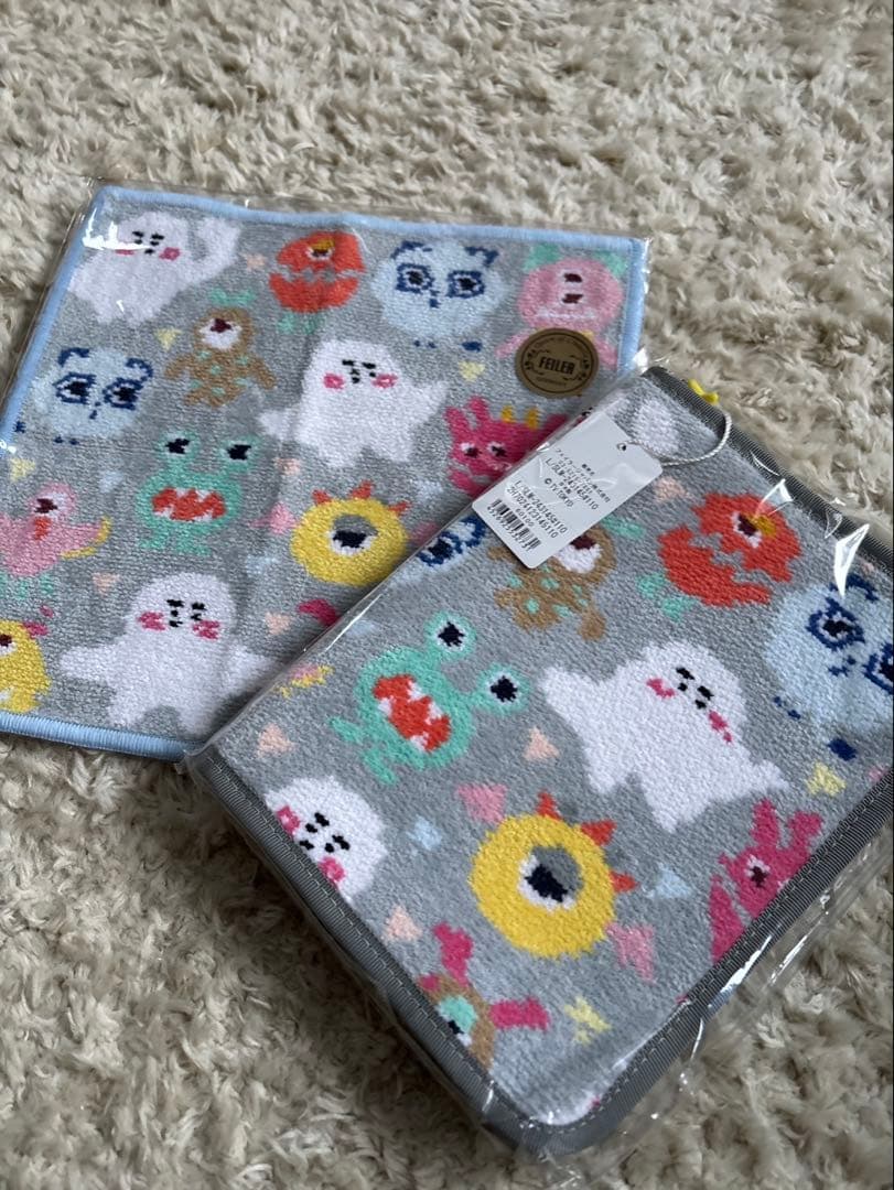 FEILER シナぷしゅ　リトルモンスター　ハンカチ&マルチケース LOVERARY BYFEILER ラブラリーバイフェイラー×シナぷしゅ コラボ 新品