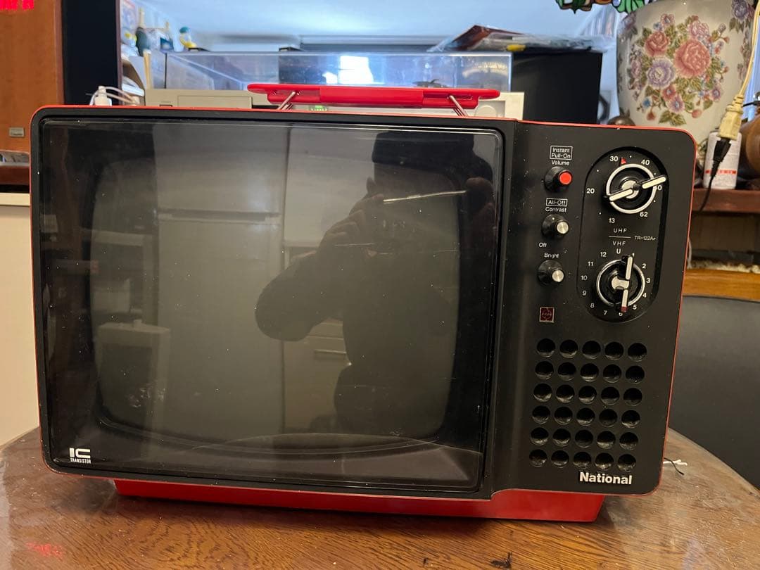 National ブラウン管　黒白テレビ　昭和レトロ　完動品 レトロ ナショナル 白黒テレビ TR-144B 74年製 C-78 - メルカリ