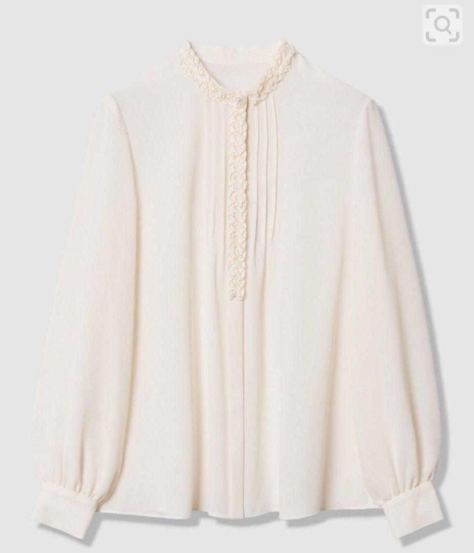 NagiSa-yo様専用 ジョーゼットテクニカル刺繍 ブラウス - メルカリ