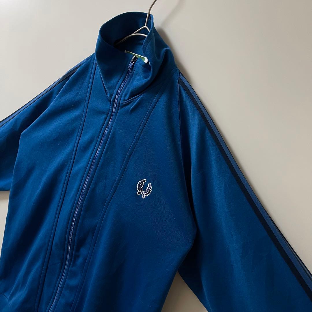 80sM】フレッドペリー刺繍トラックジャケットFred古着ジャージトップ
