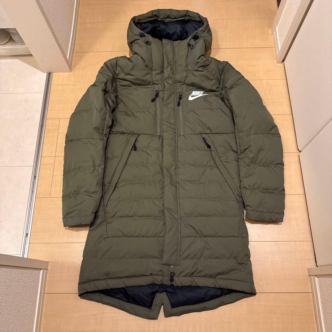 美品 NIKE ダウンフィルコート Sサイズ 緑 グリーン カーキ - メルカリ