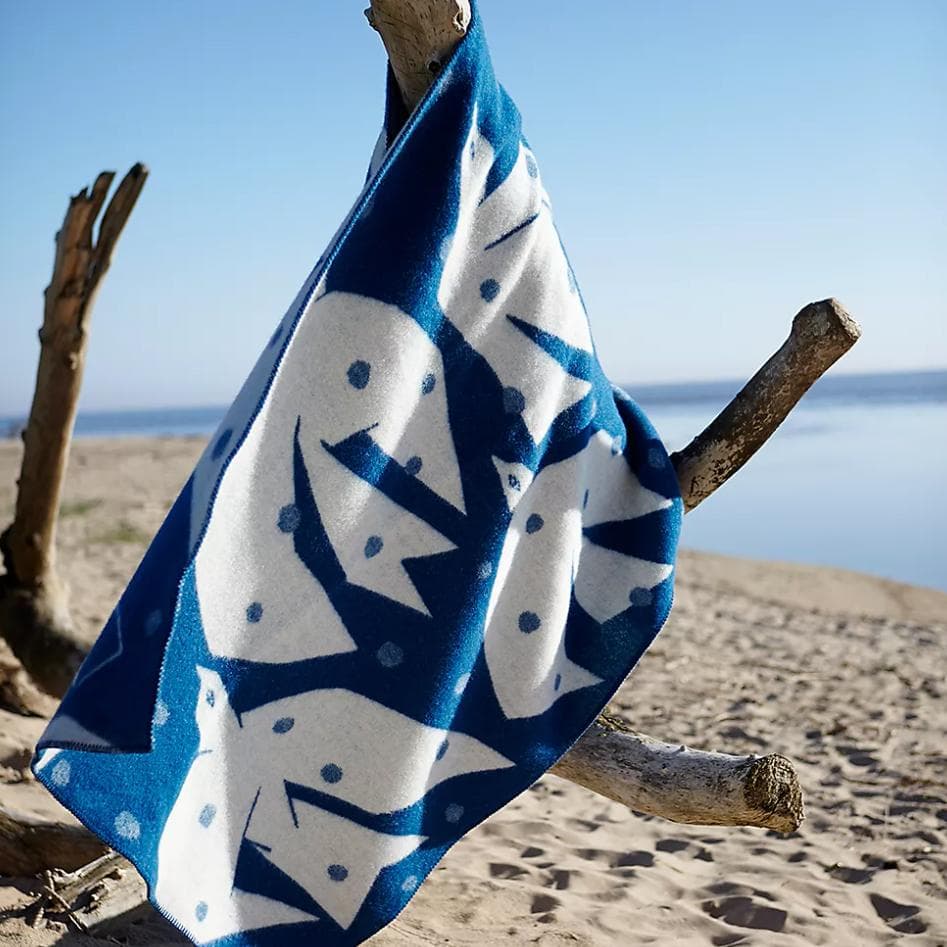 新品未使用】クリッパン ミナペルホネン ブランケット TRIP ブルー