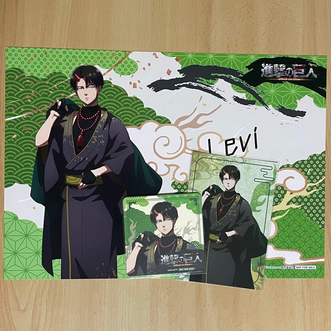 進撃の巨人 プリカフェ ランチョンマット コースター ポストカード リヴァイ 進撃の巨人 Key:prime マットイラストカードセット【リヴァイ】 – IG