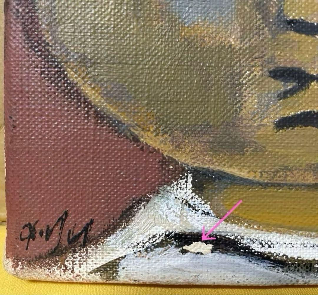 巨匠 脇田 和『顔』油彩 原画 約0号大 鬼貴重 真作保証 1