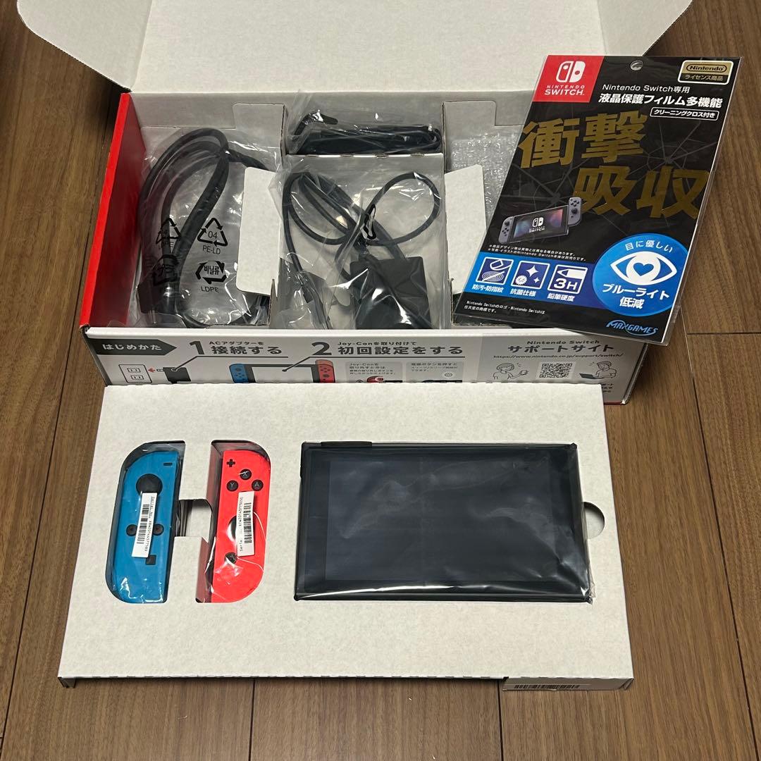 【付属品完備】Nintendo Switch Nintendo Switch ネオンブルー/ネオンレッド 未対策機 動作確認済 付属