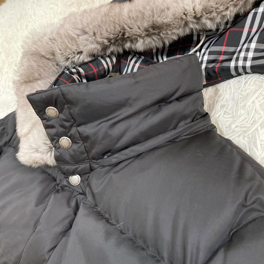 17430✨Y2K バーバリーブラックレーベル 3way ファーダウンジャケット