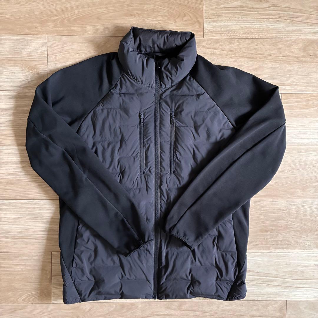 美品 UNIQLO コンビネーションパフテックジャケット BLACK Lサイズ