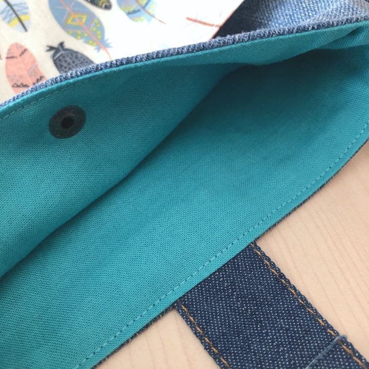 338.デニムリメイク❤︎サコッシュ 携帯ポーチ - メルカリ