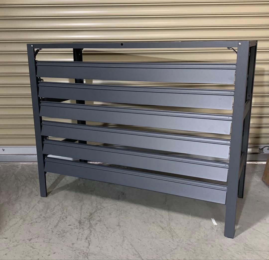 アルミ製エアコン室外機カバー排気ルーバー方向可調整Lダークグレー限定1台お買い得 Amazon | TOP・STAR 実用新案登録 アルミ製 排気ルーバー方向調整 室外