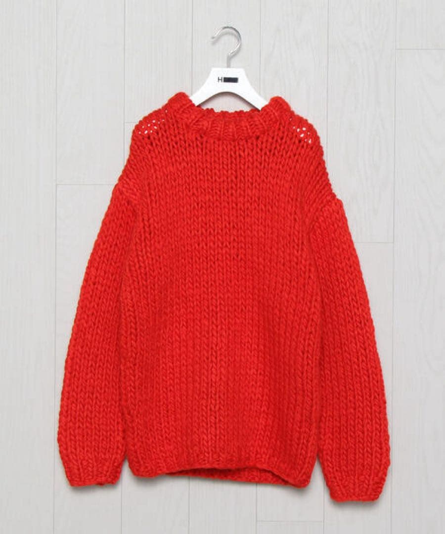 ＜H＞ROVING MOCK KNIT/ニット Sサイズ Fitted Merino Wool Rib Mock Neck Knit Top – Akris Inc.
