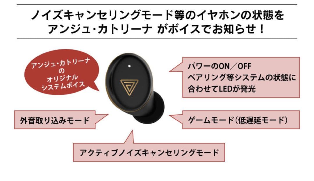 アンジュ・カトリーナ ワイヤレスイヤホン オンキョー にじさんじ