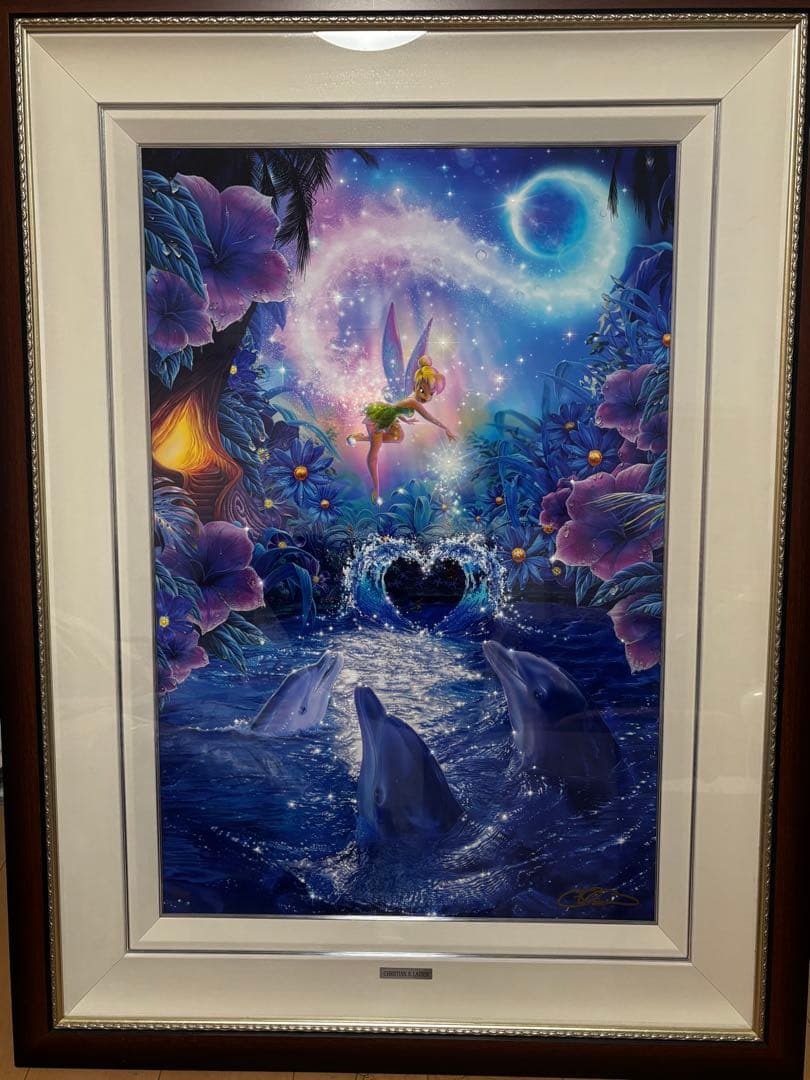 ラッセン エンチャンテッドエンカウンター(L) ディズニー 直筆サイン入り ラッセン エンチャンテッドエンカウンター ディズニー ティンカーベル