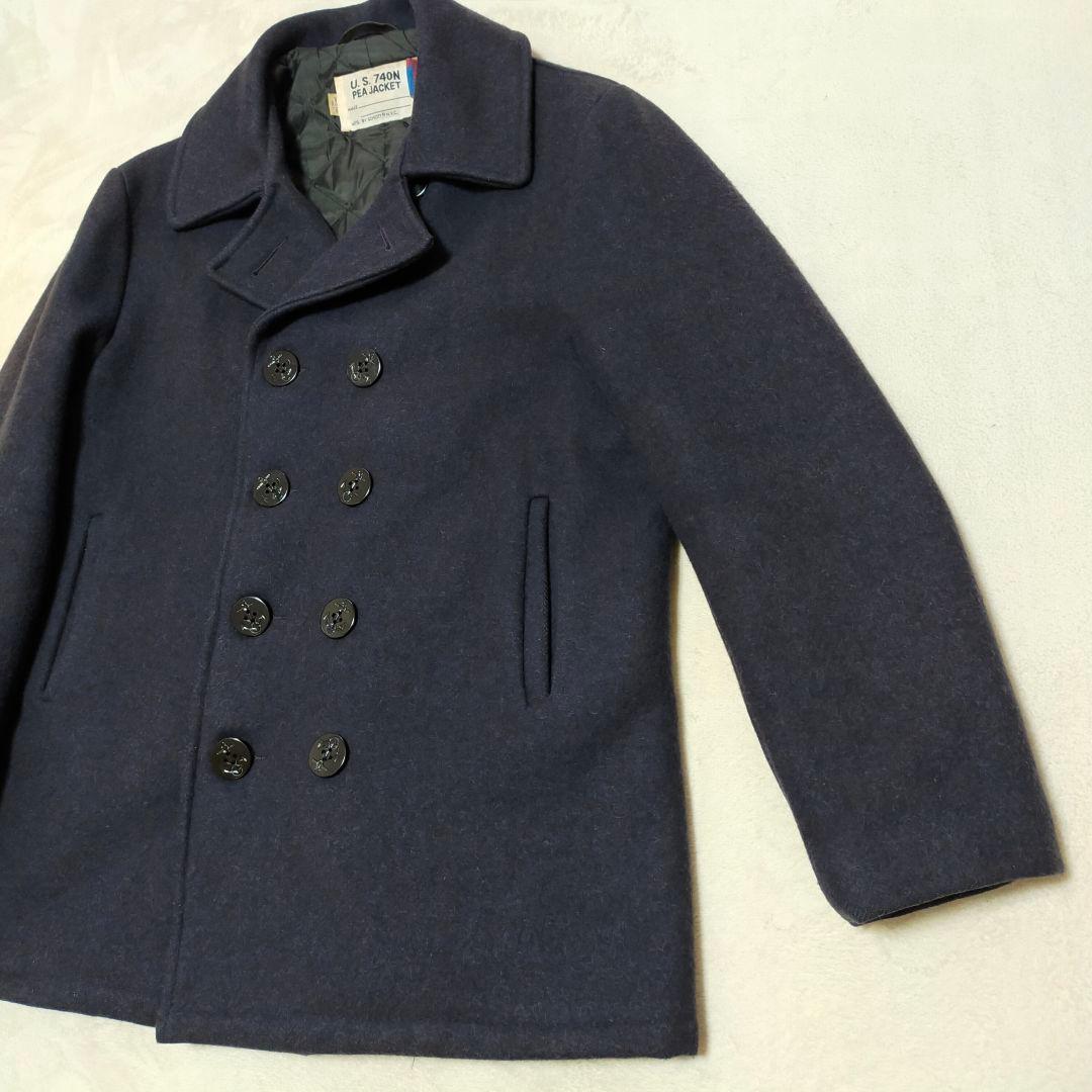 USA製　SCHOTT　U.S.740N　42サイズ　ネイビーグレー　ピーコート