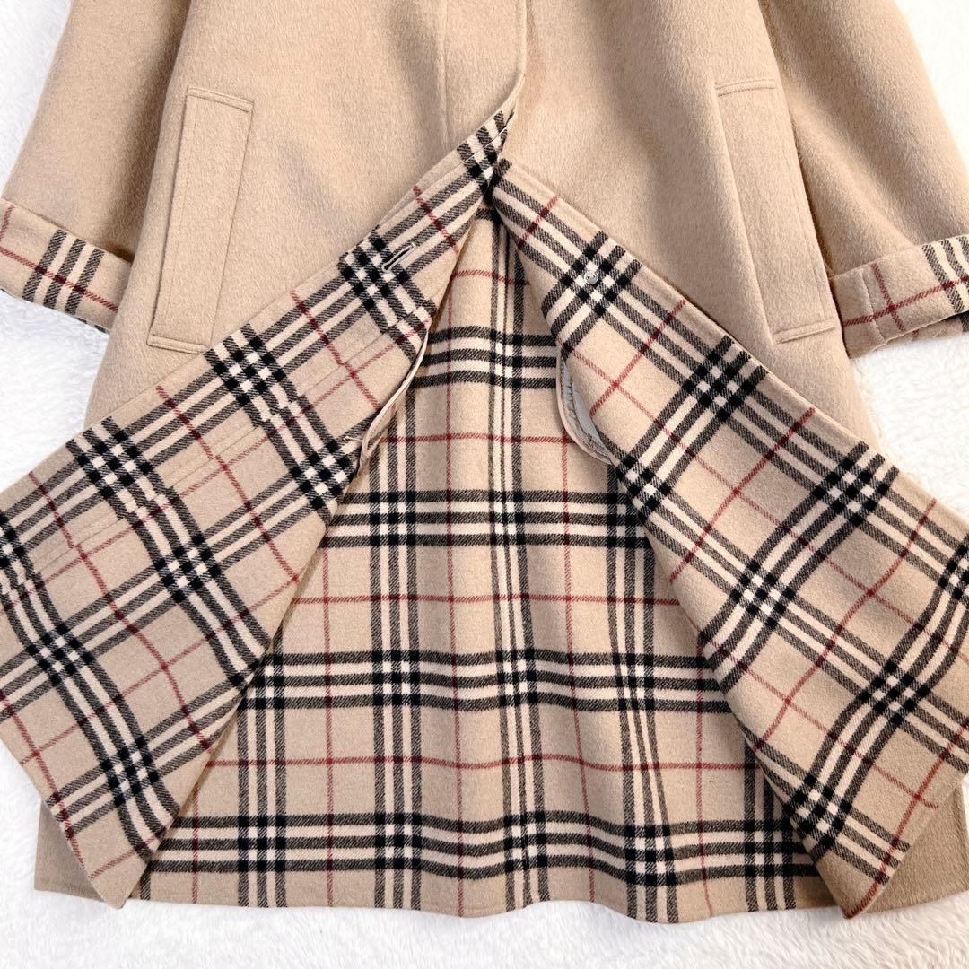 バーバリーロンドン ダブルフェイス ロングコート カシミヤ ベージュ