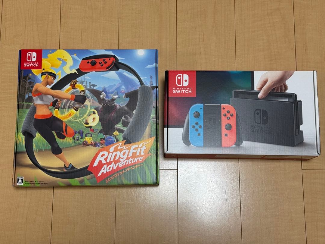 【美品】Nintendo Switch本体・リングフィットアドベンチャーセット Amazonにて、Switch「リングフィット アドベンチャー」の定価販売が