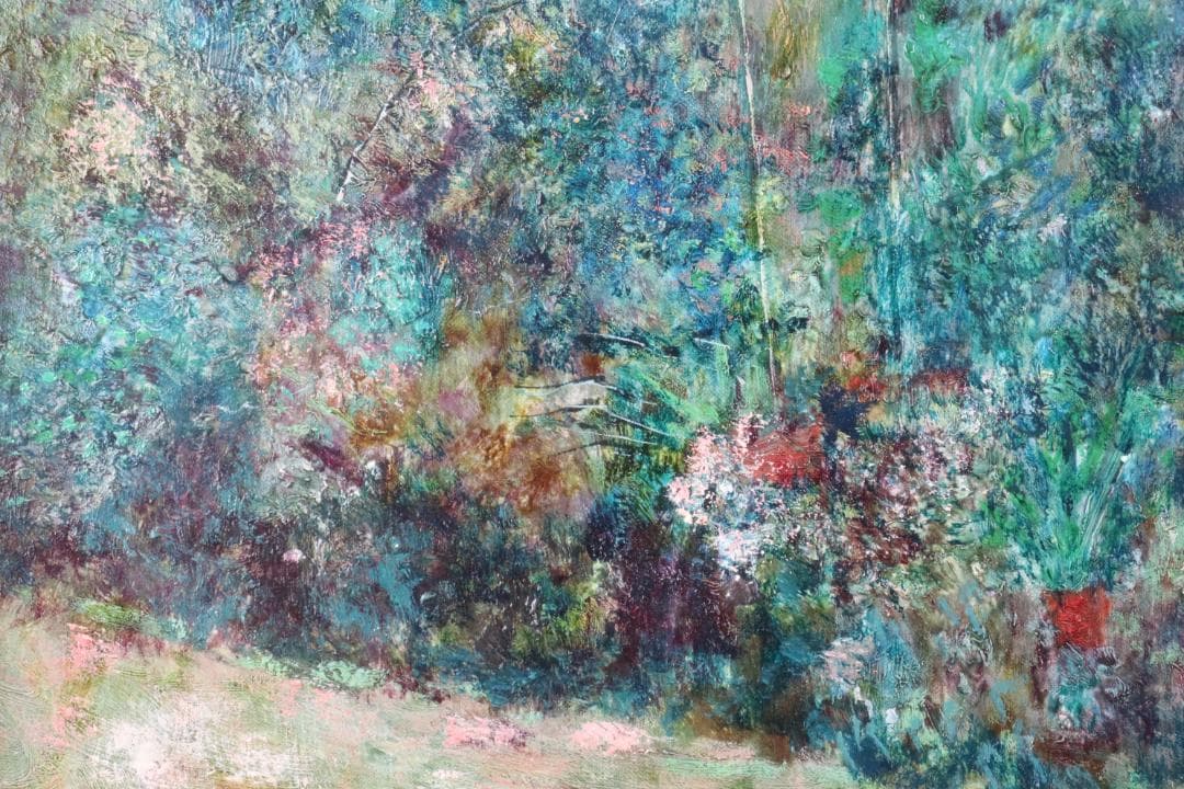 真作保証 ベルナール・ガントナー 「棕林」 油彩10号 タトウ箱付