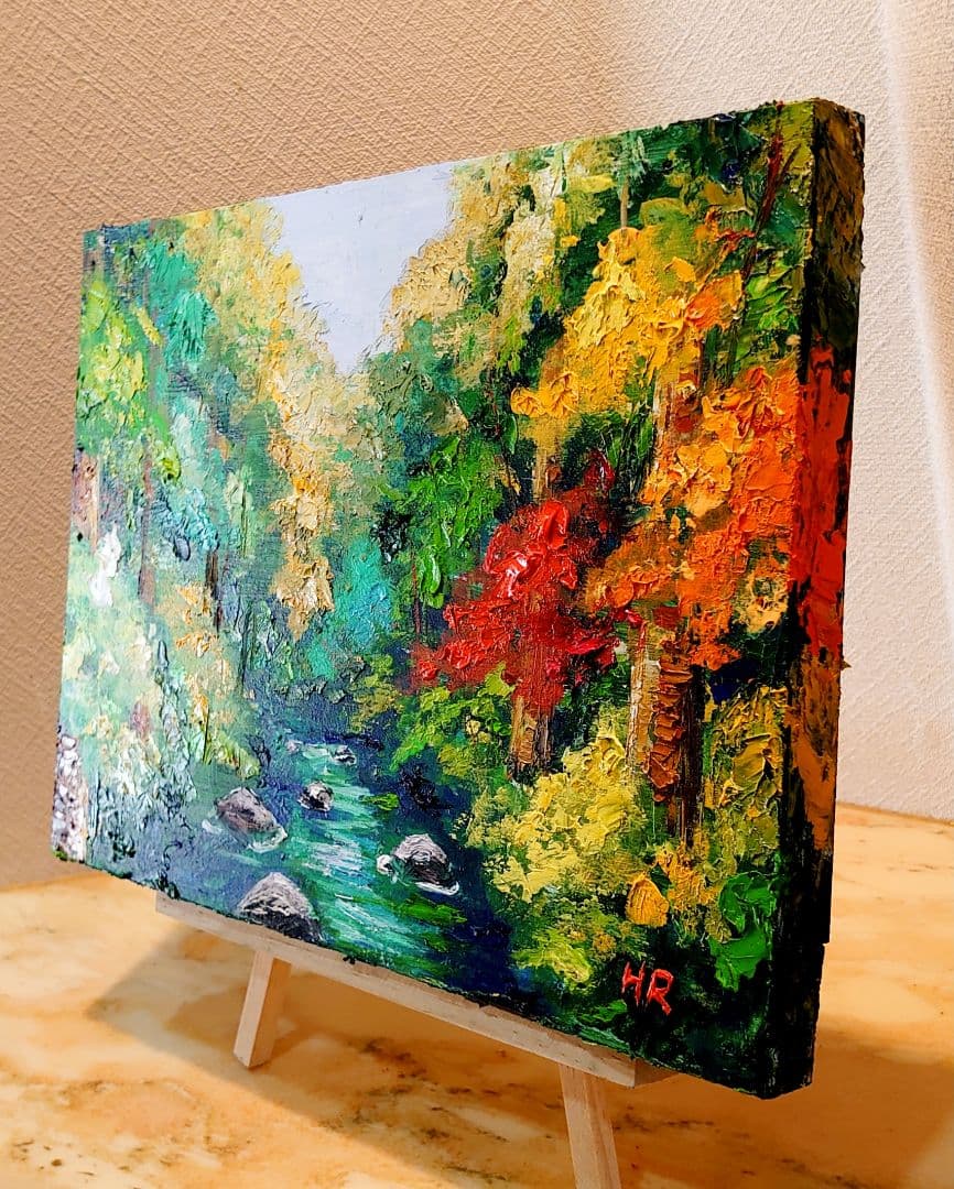 油絵 絵画【森の風景】 - メルカリ