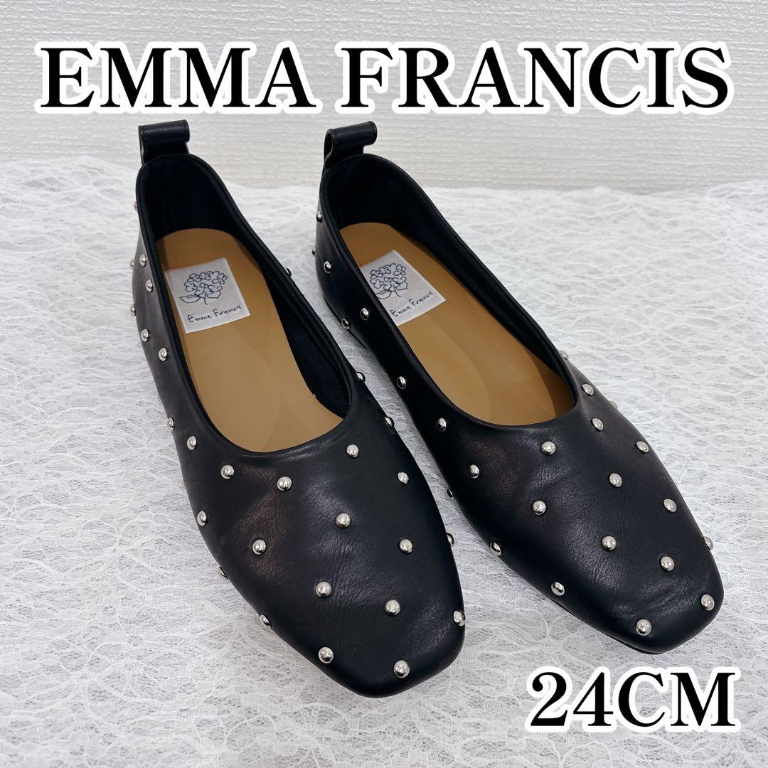 未使用級✨️】Emma Francis バレエシューズ スタッズパンプス 24