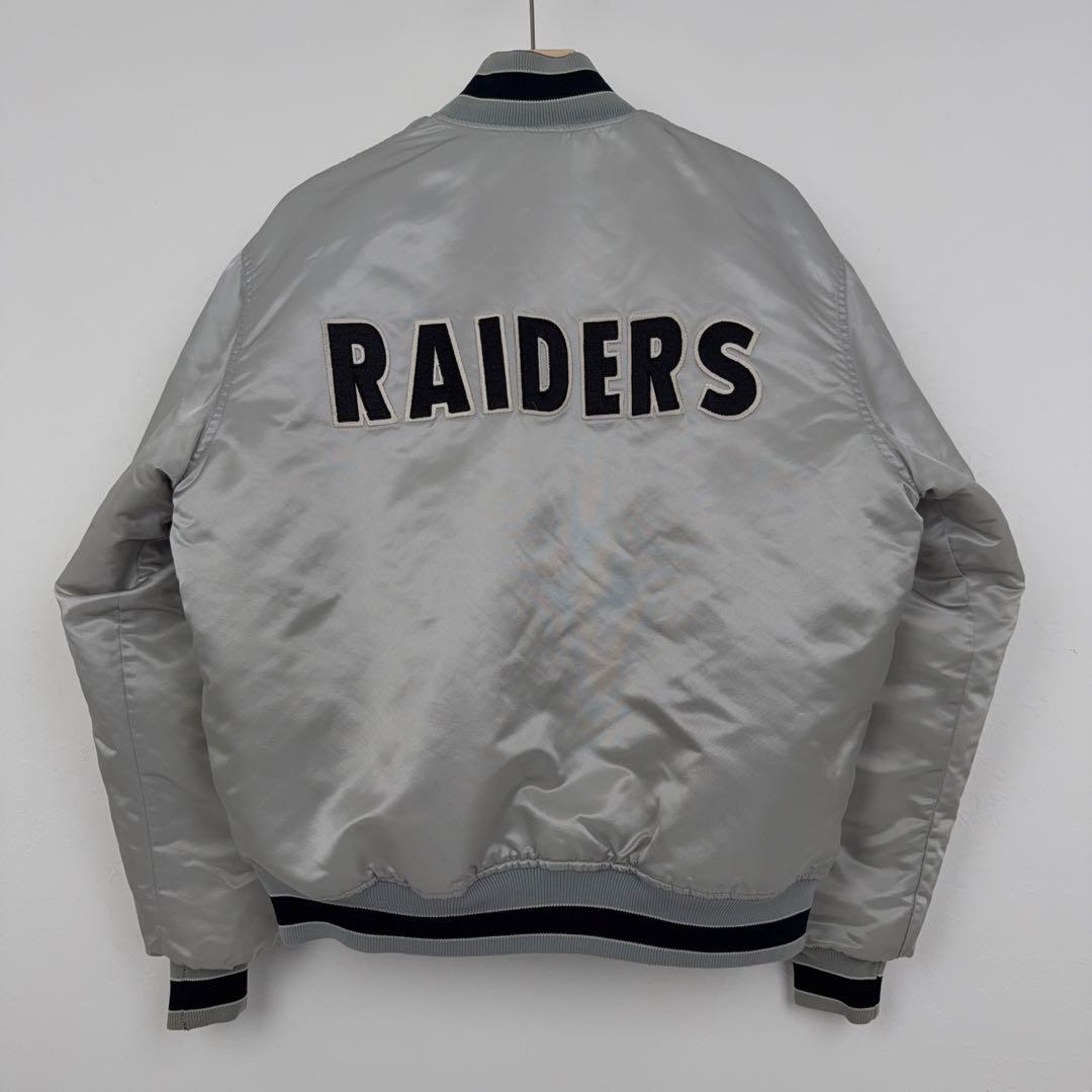 STARTER RAIDERS 80s 90s リバーシブルスタジャン シルバー - メルカリ