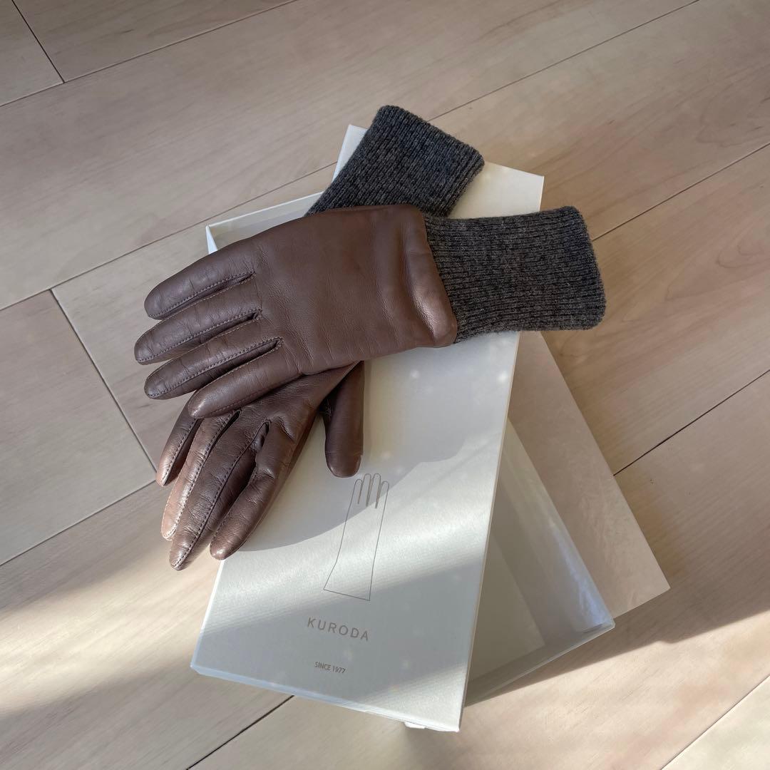 KURODA レディース本革手袋 KURODA（クロダ） 手袋 レディース 本革 カシミヤ裏地 ショート丈 防寒