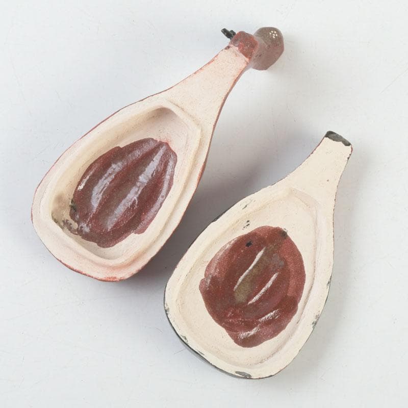 茶道具 横山朝陽作 陶器製 呉須絵 琵琶香合 干支巳 共箱 V 9346