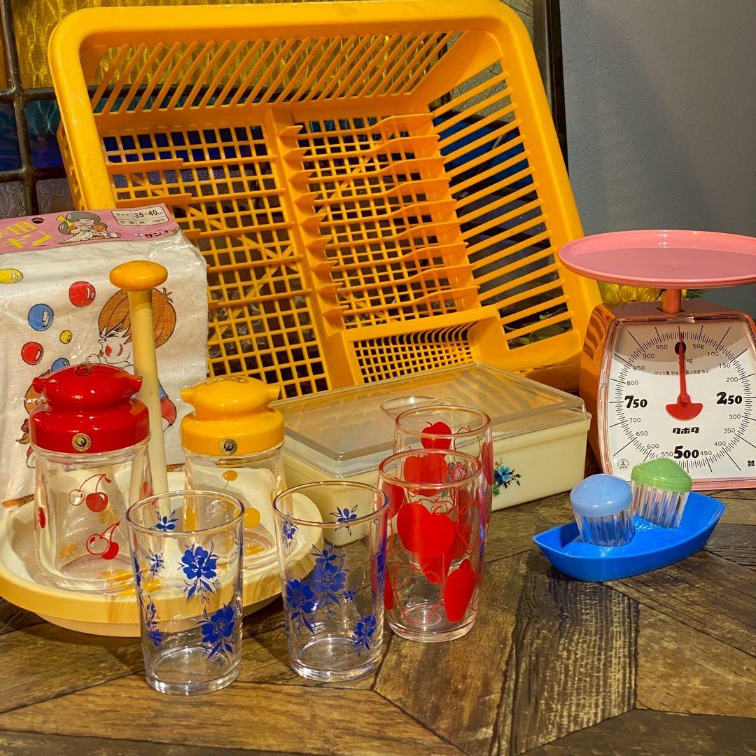 キッチン雑貨 セット 昭和レトロ 当時物 インテリア レトロポップ 調味