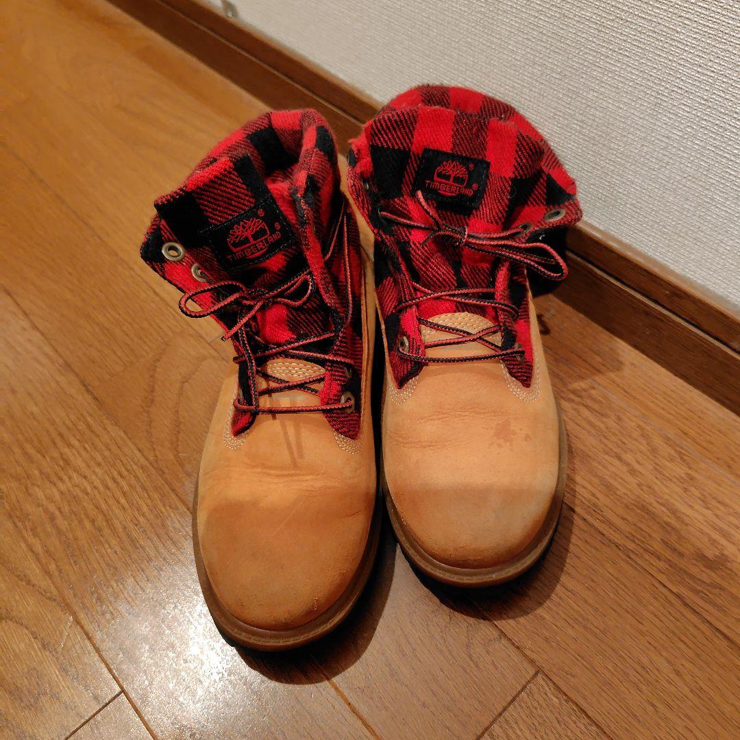Timberland チェック柄ブーツ - メルカリ