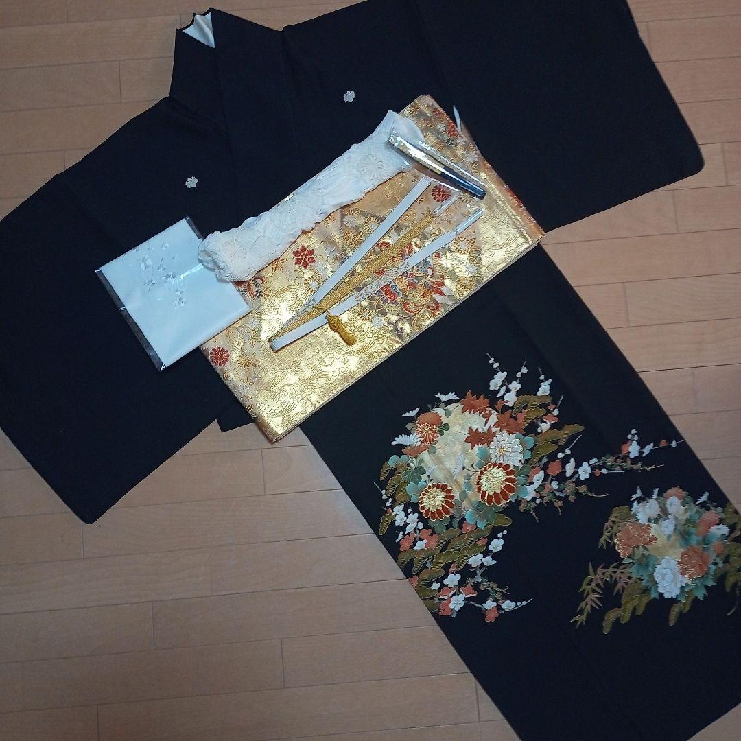 D04本日価格！☆USED美品☆ 結婚式 金彩 豪華 黒留袖6点セット - メルカリ