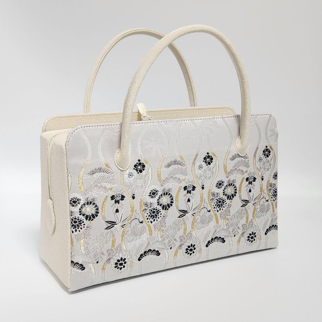 和装バッグ　利休バッグ　金蘭織物 入卒式　結婚式　商品番号:516 楽天市場】和装バッグ 利休バッグ 金蘭織物 雪輪紋柄商品番号 40