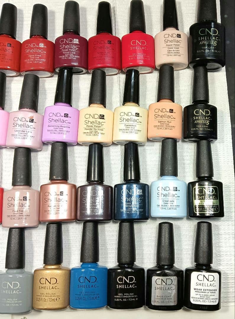 まとめ売り】CND シェラック ジェルセット 48本＋カラーチャート2種類付き