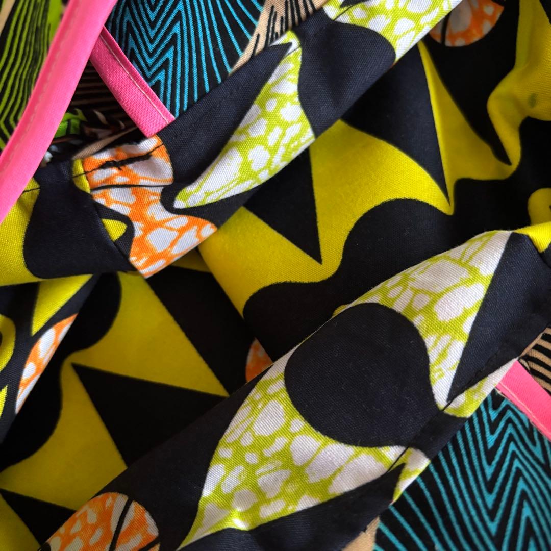 アフリカンバティック zakuchiku MIX ワンハンドバッグ - メルカリ