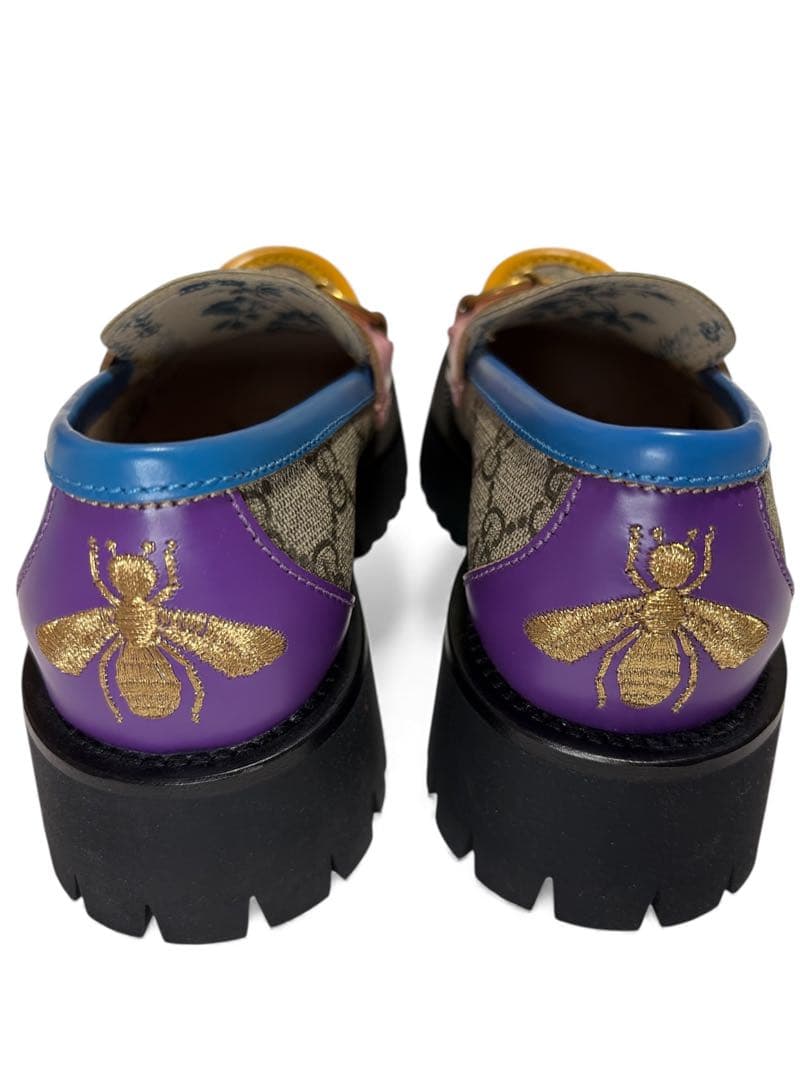 新品未使用 21.5cm GUCCI グッチ ローファー GG柄 マルチカラー