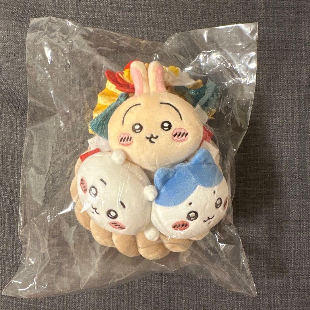 顔厳選】 ちいかわ しめ縄なぬいぐるみ ハチワレ うさぎ お正月飾り