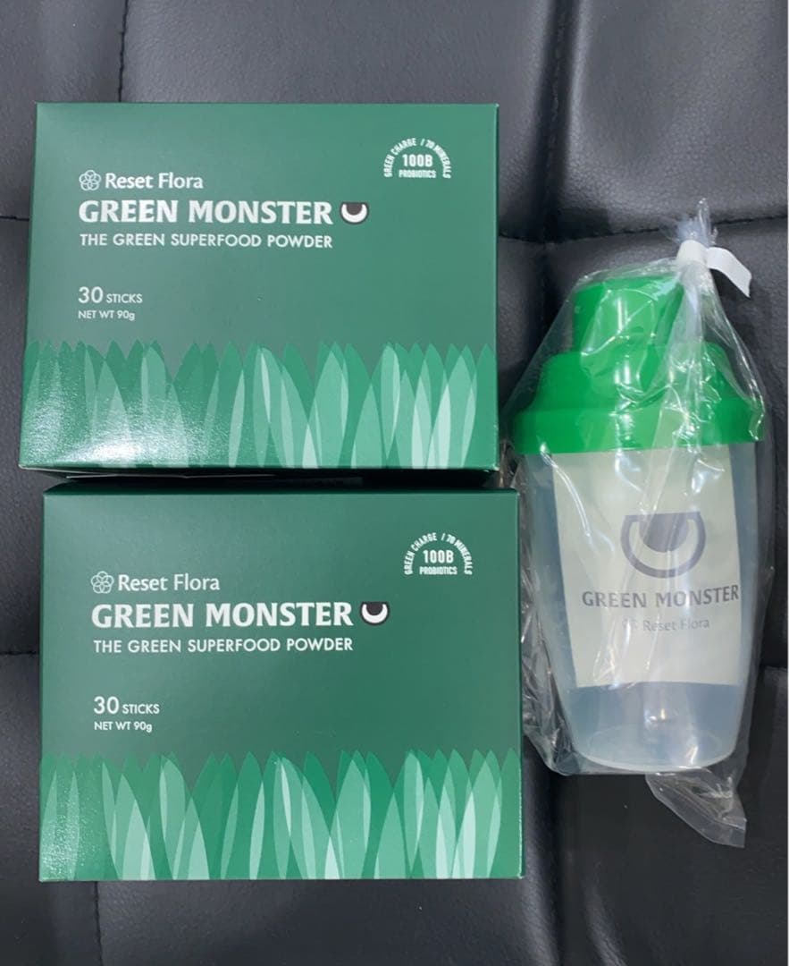 かょち☆様専用グリーンモンスター 乳酸菌 青汁 2箱シェーカー付き