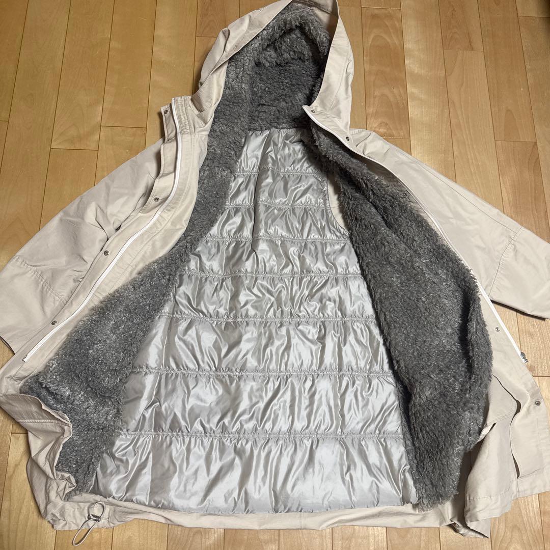 美品！ダーマコレクション2wayフーデットコート ボアライナー付き M