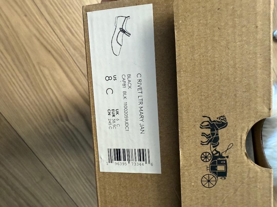 【極美品】COACH コーチ メリージェーン パンプス ブラック 24.5cm