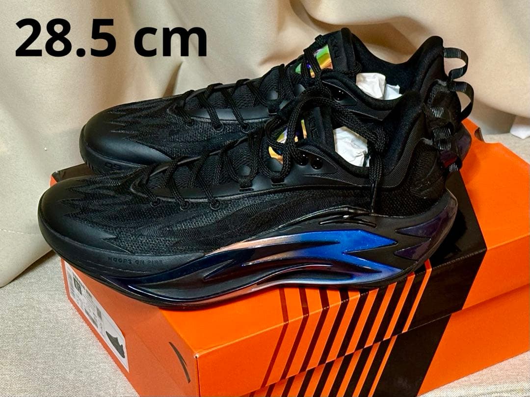 ぐ*り様 新品28.5cm ANTA Shock Wave 7 オールブラック Anta Shock Wave 7 - Black Green