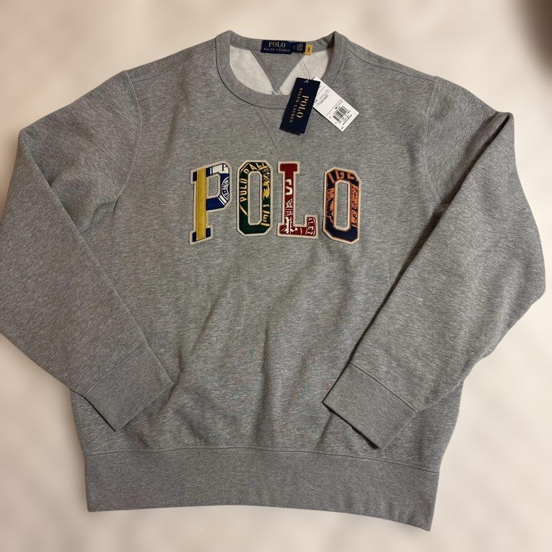 新品未使用！ラルフローレン スウェット　グレー　メンズ　USＬサイズ　ロゴ Polo Ralph Lauren 