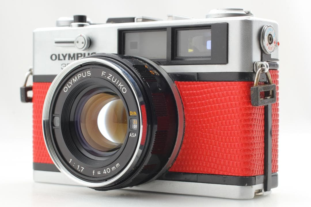 【整備済　美品】レッド オリンパス 35 DC レンジファインダー #1299 Yahoo!オークション -「olympus-35」の落札相場・落札価格